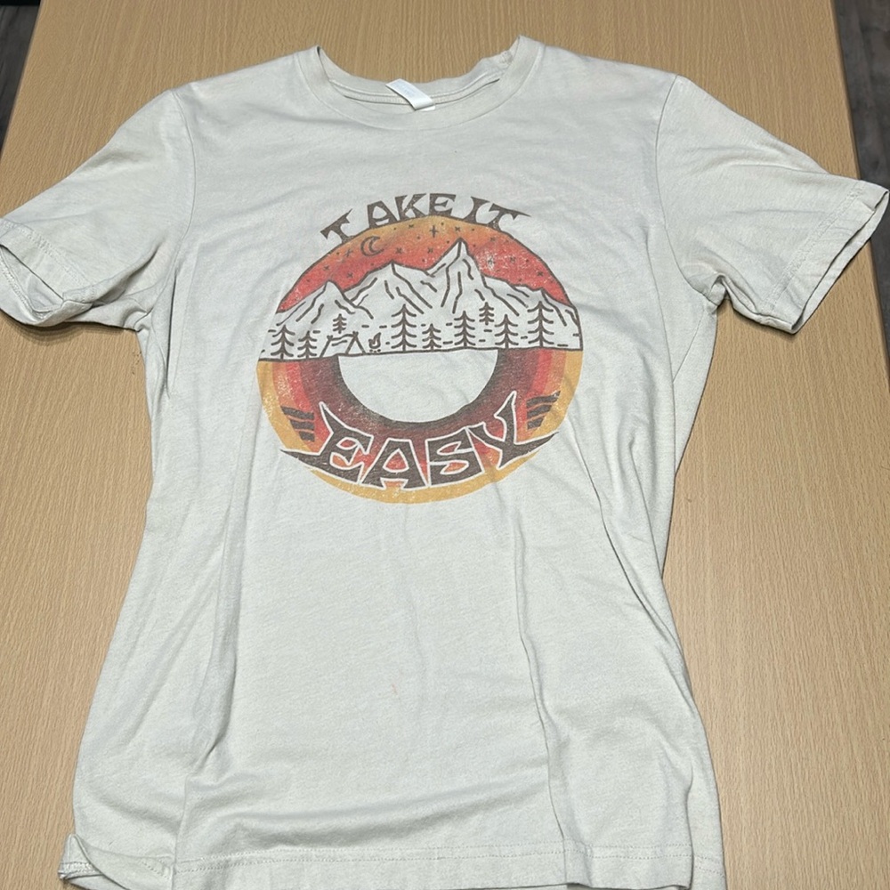 Sand colored, size medium, graph tee